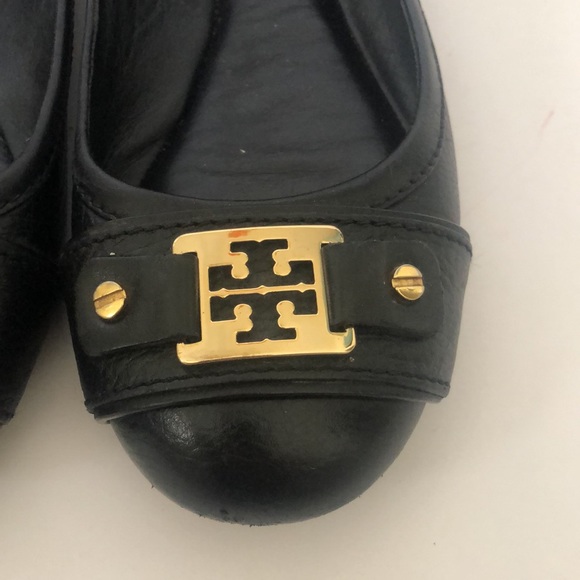Tory Burch Black Leather Flats & Loafers - Picture 4 of 10